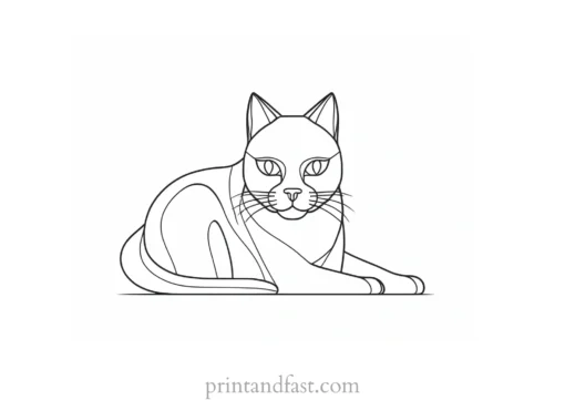 3D kitty coloring page