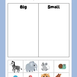 Big or Small kids activity