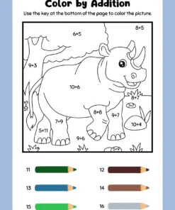 Color by Addition activity