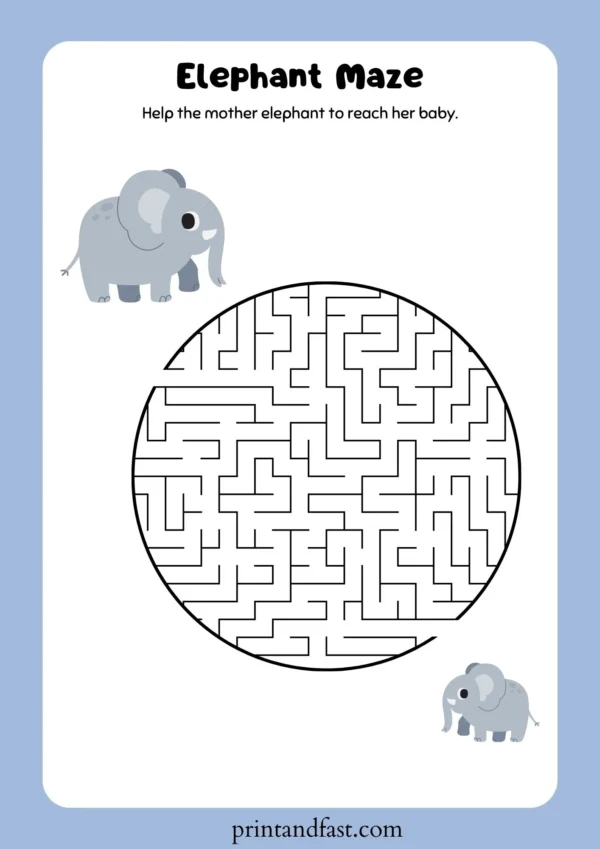 Elephant Maze activity