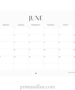 June 2024 calendar printable