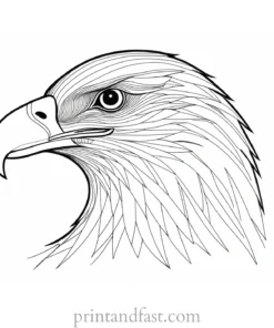 abstract eagle coloring page