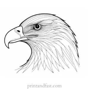 abstract eagle coloring page