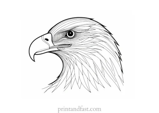 abstract eagle coloring page