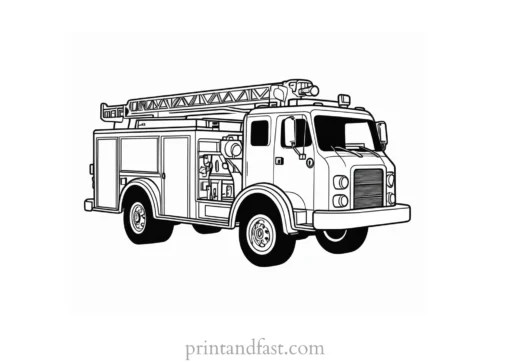 abstract fire truck coloring page