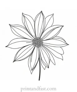 abstract flower coloring page