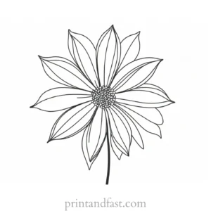 abstract flower coloring page