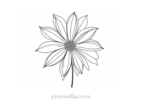 abstract flower coloring page