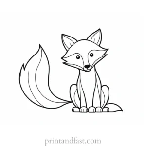 abstract fox coloring page