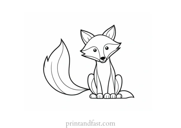 abstract fox coloring page