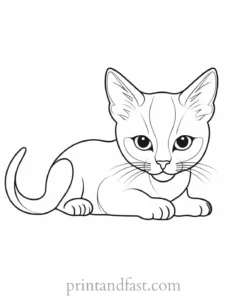 abstract kitten coloring page