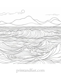 abstract ocean coloring page