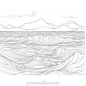 abstract ocean coloring page