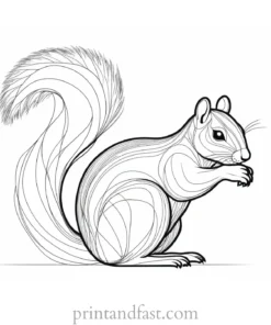 abstract squirrel coloring page