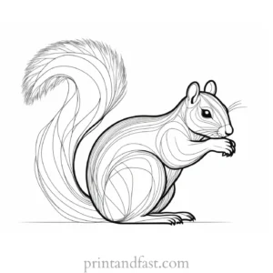 abstract squirrel coloring page