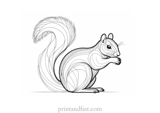 abstract squirrel coloring page