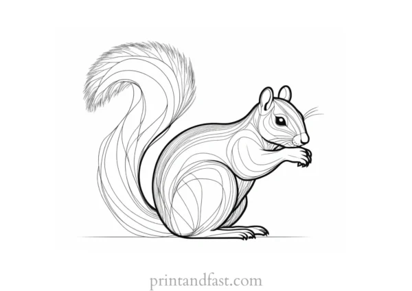 abstract squirrel coloring page