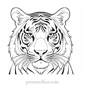 abstract tiger coloring page