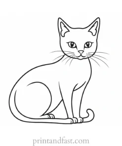 adorable kitty coloring page