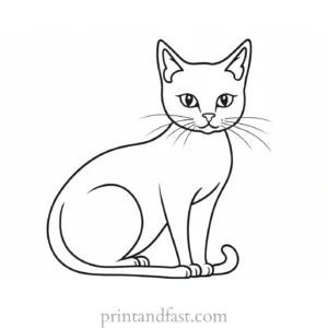 adorable kitty coloring page