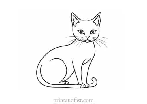 adorable kitty coloring page