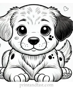 adult puppy coloring page