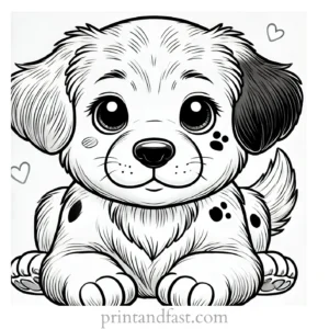 adult puppy coloring page