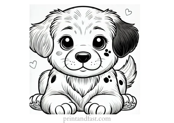 adult puppy coloring page