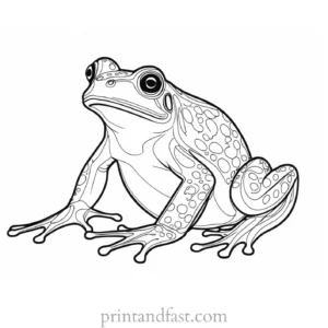 advanced frog coloring page