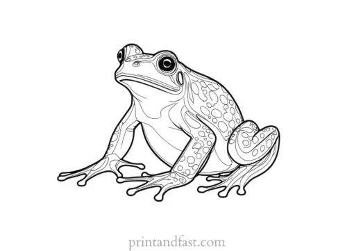 advanced frog coloring page