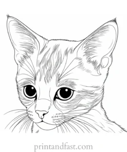 advanced kitten coloring page