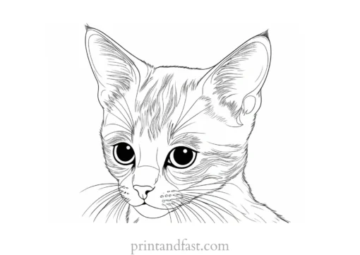 advanced kitten coloring page