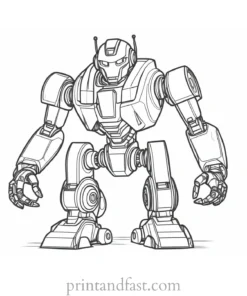 advanced robot coloring page