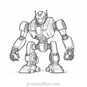 advanced robot coloring page