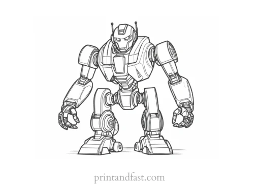 advanced robot coloring page