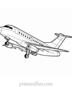 airplane coloring page detailed