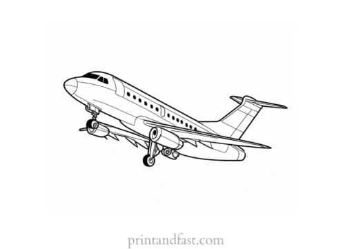 airplane coloring page detailed