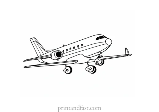 airplane coloring page for children