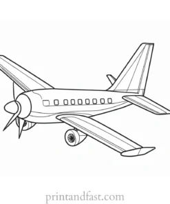 airplane coloring page for kindergarten