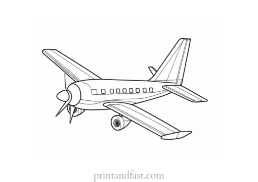 airplane coloring page for kindergarten