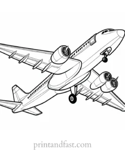 airplane coloring page for preschoolers