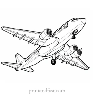 airplane coloring page for preschoolers