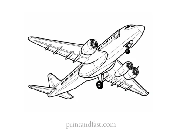 airplane coloring page for preschoolers