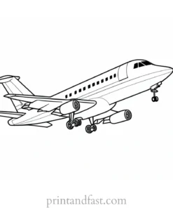 airplane coloring page for students