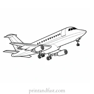 airplane coloring page for students