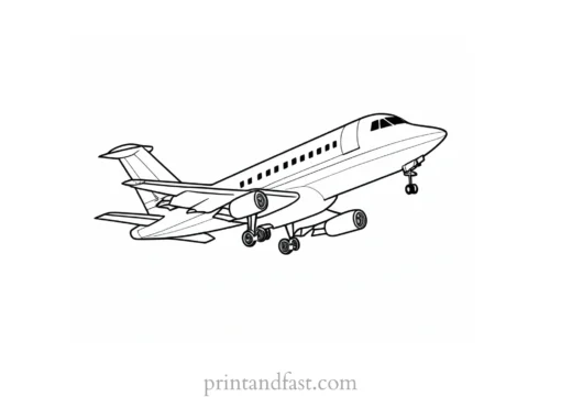 airplane coloring page for students