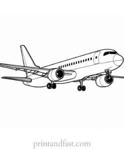 airplane coloring page for toddlers