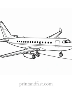 airplane coloring page free