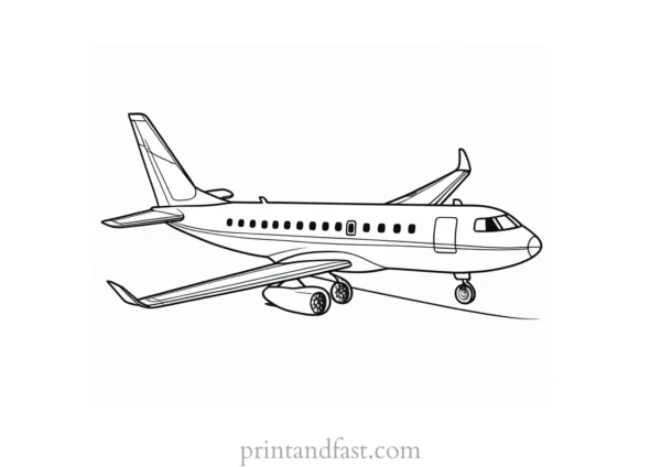 airplane coloring page free