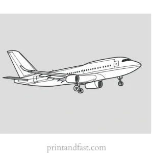 airplane coloring page online